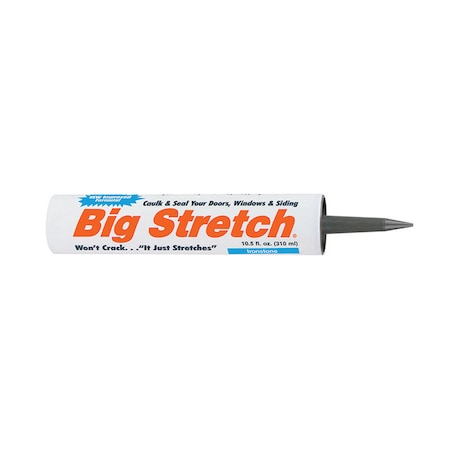 Big Stretch Caulk, 10.5 oz, Cartridge, Ironstone, Water Base 10020